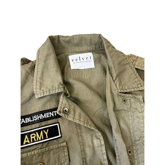 Velvet by Graham & Spencer Women's Jacket Green Army Size S - Picture 12 of 12